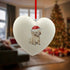 Havanese Fawn in Santa Hat Christmas Heart Bauble